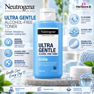 Neutrogena Ultra Gentle Alcohol-Free Toner 150ml with 5% glycerin for sensitive skin from HerStore.lk online cosmetic store for 100% authentic products in Sri Lanka