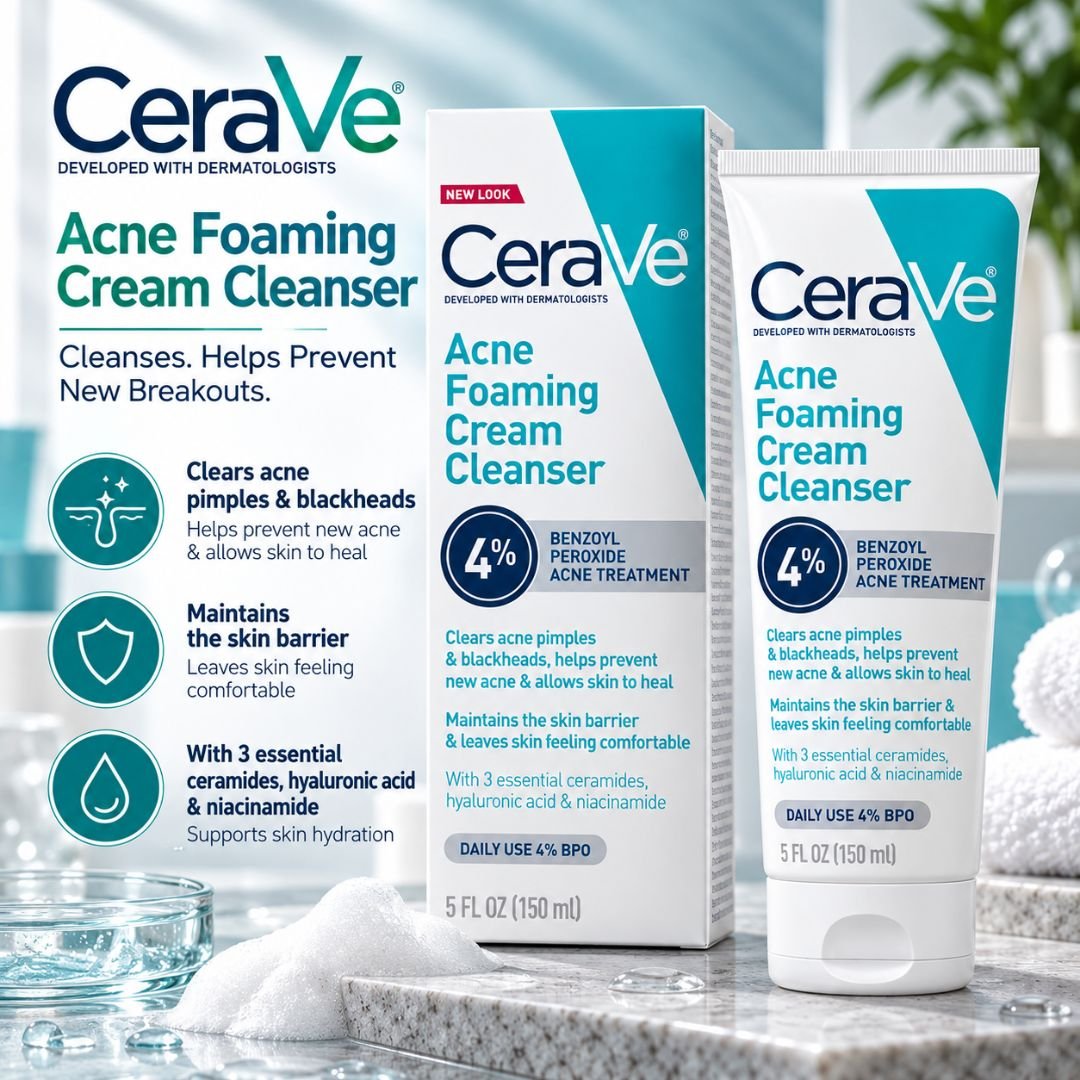 CeraVe Acne Foaming Cream Cleanser 150ml in Sri Lanka - HerStore.lk
